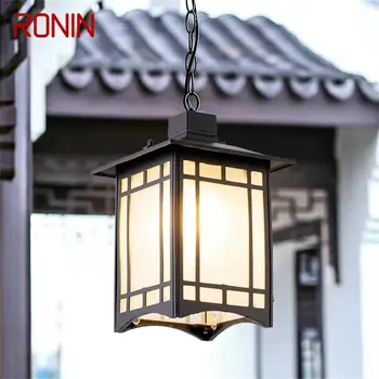 Классический подвесной светильник RONIN, ретро современная уличная светодиодная лампа, водонепроницаемая для украшения домашнего коридора