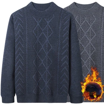 Корейский модный свитер с круглым вырезом, Вязаные пуловеры, Осенняя Приталенная модная одежда, Мужские однотонные свитера 2023 B67