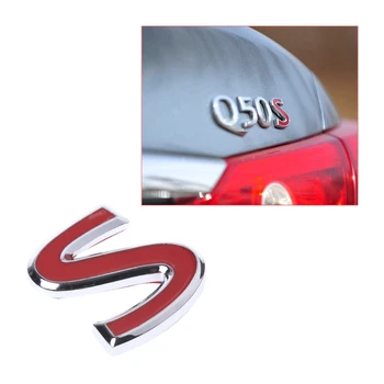 Красная металлическая наклейка-значок S для infiniti Q50 Q50L Q30 Q70 GTWS