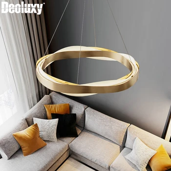 Креативный дизайн современная светодиодная люстра для гостиной круглый домашний декор подвесной проволочный светильник матовый золотой подвесной светильник