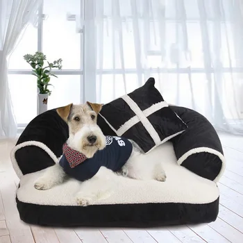 Кровать для собаки и кошки, конура для маленькой собаки, мягкая уютная кровать для сна, прочный дизайн, съемная и моющаяся Осенне-зимняя теплая кровать для домашних животных
