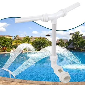 Кронштейн для фонтана Регулируемый Пластиковый аэратор для бассейна с двойной головкой, недеформируемый Прочный кронштейн для бассейна, переходник для трубы