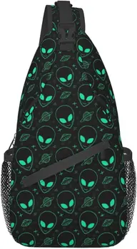 Крутая сумка-слинг Alien UFO через плечо с регулируемым плечевым ремнем, рюкзак для пеших прогулок, спортивного скалолазания
