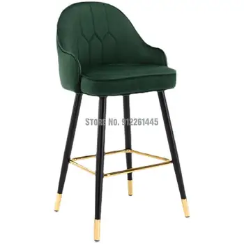 Легкий роскошный барный стул высокий табурет бытовой островной стул барный стул новый модный подлокотник барный стул обеденный стол высокий стул