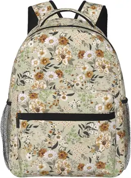 Легкий рюкзак для ноутбука в милый маленький цветочек для женщин и мужчин, сумка для книг для колледжа, повседневный рюкзак, дорожная сумка