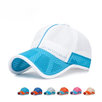 Летняя детская бейсболка с полной сеткой для учащихся начальной школы, модная спортивная кепка для занятий спортом на открытом воздухе, дышащая солнцезащитная кепка-козырек