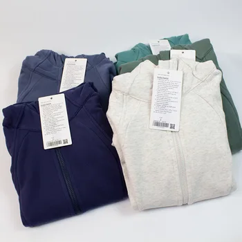 Логотип Lu, зимние утепленные толстовки с капюшоном и длинными рукавами, куртки, пальто с карманами, одежда для занятий спортом, фитнесом, йогой, на молнии