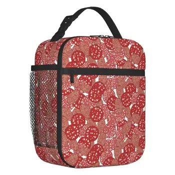Ломтики колбасы Изолированная сумка для ланча для женщин с термоохладителем для хранения Ланча Офисная Работа Школа