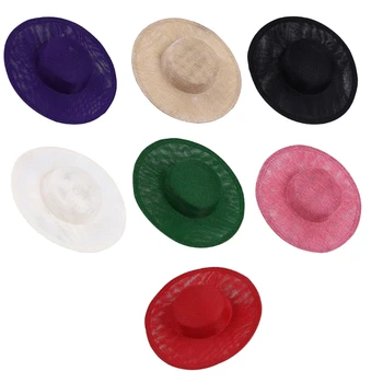 Льняная основа для шляпы Fascinators, изготовленная своими руками, красивая шляпа-дот, головной убор, элегантная основа для шляпы-чародея, шляпа-дот