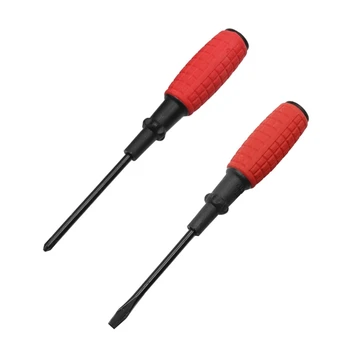 Магнитная отвертка 367D ручной инструмент с черной и красной ручкой, отвертка с прорезями, отвертки
