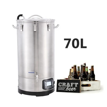 Машина для пивоварения крафтового пива, Электрическая бочка для приготовления пивного пюре объемом 70 литров / Мини-пивоварня 