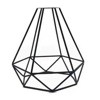 Металлическая защита лампы Промышленный металлический абажур, устойчивая к коррозии геометрическая крышка для простой установки, декоративная крышка лампы в стиле ретро