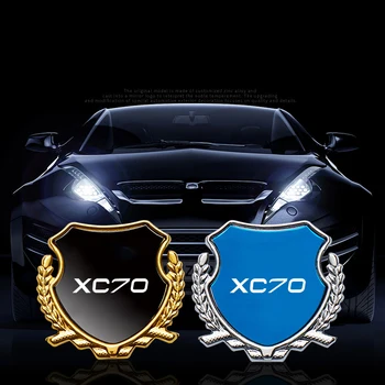 Металлические автомобильные наклейки декоративные наклейки на оконную стойку автомобиля наклейки на заднее лобовое стекло наклейки на кузов для Volvo XC70 с логотипом car