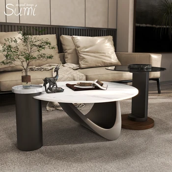 Металлический итальянский приставной столик для офиса, гостиной, современные круглые журнальные столики для отеля, Стол в скандинавском стиле, мебель для дома Para Hogar