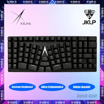 Механическая клавиатура X-Bows Lite, игровая клавиатура Alice White с подсветкой, 86 клавиш, Эргономика для ПК, подарки для офисных ноутбуков