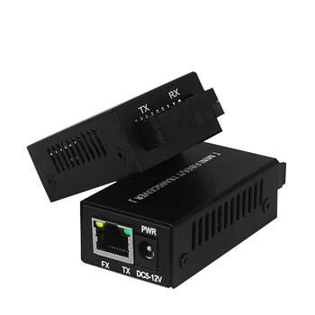 Мини Гигабитный Волоконно-Оптический Медиаконвертер 1 пара 10/100/1000 М A/B SC Порт Однорежимный Приемопередатчик Rj45 Ethernet Переключатель TX RX
