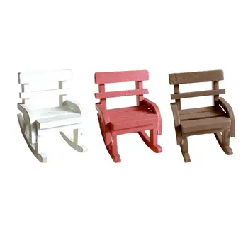 Мини-кресло-качалка Кукольный Домик Мебель для микроландшафтной Диорамы Кукольный Домик