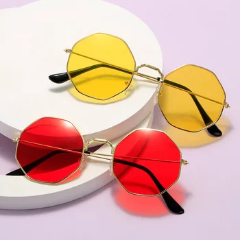 Модные дизайнерские солнцезащитные очки, Многоугольные Прозрачные Красочные очки, женские мужские Роскошные очки для вечеринок, фестивалей и рейвов UV400