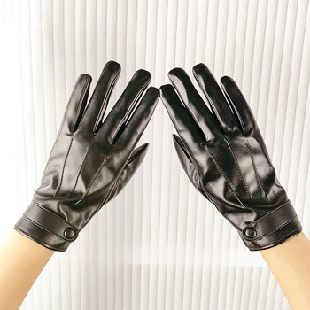Модные женские флисовые перчатки из синтетической кожи, женские зимние теплые Милые студенческие перчатки с сенсорным экраном, езда на велосипеде, Ветрозащитное вождение