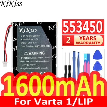 Мощный аккумулятор KiKiss емкостью 1600 мАч 553450 для Varta 1 / LIP для Varta1 Для цифровых аккумуляторов Varta LIP