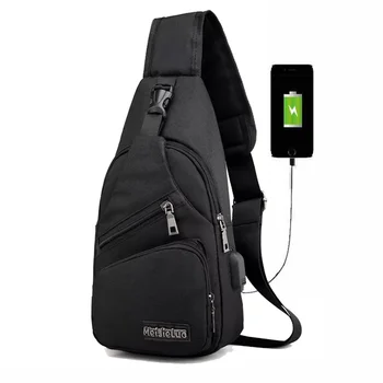 Мужская сумка через плечо, водонепроницаемая мужская сумка через плечо с USB, противоугонная короткая дорожная сумка-мессенджер, модная дизайнерская нагрудная сумка