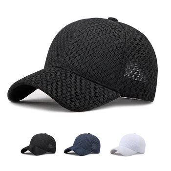 Мужская шляпа, бейсболка для мужчин, летняя солнцезащитная шляпа, спортивная шляпа, шляпа дальнобойщика с дышащей сеткой, жесткий верх