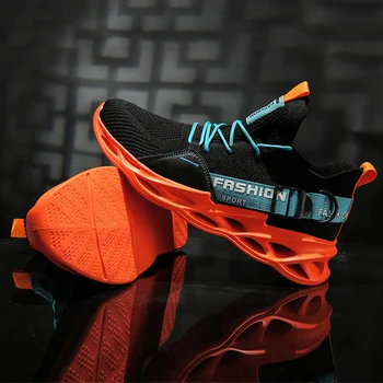 Мужские кроссовки для бега, дышащая сетчатая обувь для фитнеса, уличная обувь без застежки, легкая шнуровка для прогулок по спортзалу на открытом воздухе