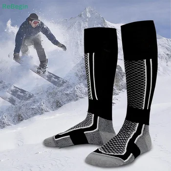 Мужские лыжные носки для активного отдыха, длинные, высокие, альпинистские, утепленные теплым полотенцем, осенние и зимние спортивные носки снизу