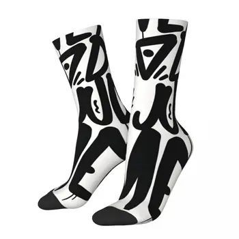 Мужские носки в стиле ретро 2pac в стиле граффити, унисекс, Harajuku, бесшовные носки с принтом Happy Crew, подарок