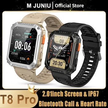 Мужские смарт-часы T8Pro 2,01 дюйма Bluetooth Call IP67 Водонепроницаемый Мониторинг сердечного ритма Сна Абонентский набор Sport Tracket Smartwatch