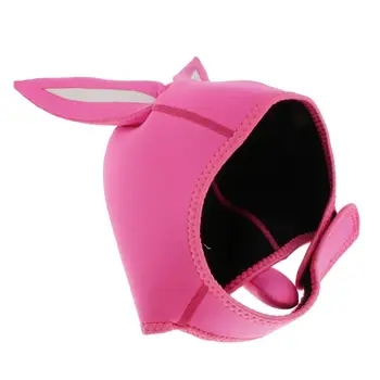 Мультяшный капюшон гидрокостюма для подводного плавания, размер Розовый неопрен в форме кролика премиум-класса 3 мм