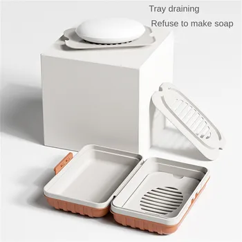 Мыльница для ванной с крышкой, домашняя пластиковая мыльница, герметичная, сохраняет мыло сухим, мыльница для путешествий.