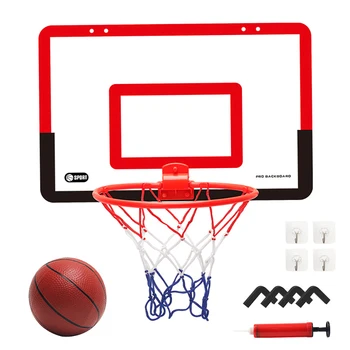Набор мини-баскетбольных колец для помещений Регулируемый Набор мини-баскетбольных колец Подарки для баскетбола подросткам Красный