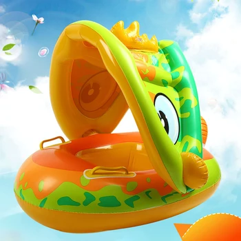 Надувное детское кольцо для плавания с солнцезащитным козырьком, детские водные игры, сиденье, поплавок, круг для плавания, безопасность для младенцев, игрушки для купания в бассейне