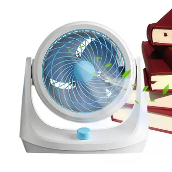 Настольный вентилятор Mini Fan, Бесшумный вентилятор на 23 дБ С 3 скоростями, регулируемый Настольный вентилятор циркуляции воздуха, Настольный настольный вентилятор, Электрический охлаждающий вентилятор для