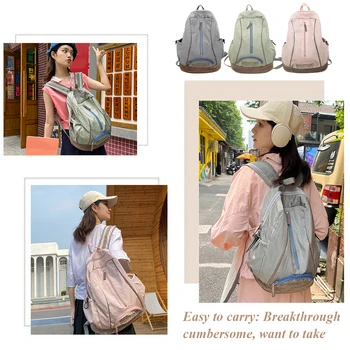 Нейлоновые сумки, винтажная школьная сумка большой емкости, мягкий студенческий рюкзак, модный рюкзак для офисных поездок, школьный корейский рюкзак