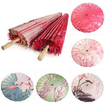 Непромокаемый Солнцезащитный Тыквенный Бумажный зонтик Веер Древнее Представление Подарок Ремесла Китайский Костюм Хань Танец Тунговый зонтик