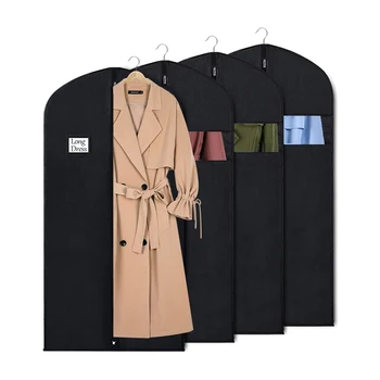 Нетканый пылезащитный чехол для одежды, пальто, Пылезащитный протектор, шкаф, складной чехол для костюма, Подвесная сумка для хранения одежды, органайзер