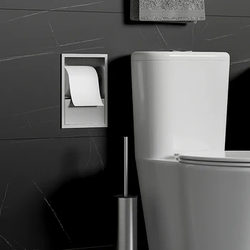 Ниша для ванной Комнаты Встроенный Стеллаж для хранения из нержавеющей Стали Туалет Туалетная Ниша Держатель для салфеток В ванной Комнате Шкаф
