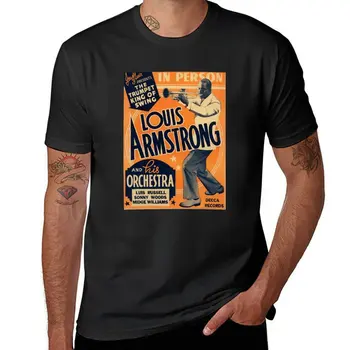 Новая винтажная футболка Louis Armstrong, футболка sublime, белая футболка для мальчиков, футболки для мужчин, графические