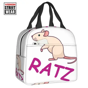 Новая иллюстрация 2023 года, Термоизолированная сумка для ланча Ratz Mouse, женский Портативный контейнер для ланча для школы, Многофункциональная коробка для еды