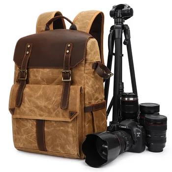 Новая профессиональная фотокамера, рюкзак для ноутбука, водонепроницаемая холщовая сумка для защиты плеча для штатива для зеркальных объективов Canon Nikon Sony
