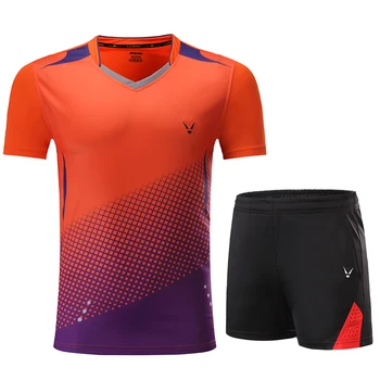 Новая сухая рубашка для бадминтона Qucik, спортивные шорты для женщин/Мужчин, майки для настольного тенниса, Костюм для тенниса, футболка для бадминтона Y-3860