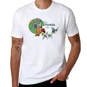 Новая футболка с логотипом Poveda Lab, белые футболки для мальчиков, рубашка с животным принтом для мальчиков, графические футболки, быстросохнущая рубашка, мужская хлопковая футболка