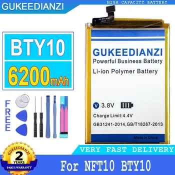 Новейшее производство 6200mAh GUKEEDIANZI Сменная Батарея BTY 10 для NFT10 BTY10 Big Power Bateria + Бесплатные Инструменты + Номер для отслеживания