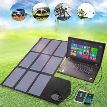 Новое зарядное устройство для солнечной панели большого размера мощностью 70 Вт Складная солнечная пластина 5 В Usb Безопасная зарядная ячейка Солнечное зарядное устройство для телефона для дома на открытом воздухе