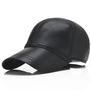 Новое поступление, мужская теплая шапка для пожилых людей, повседневная кожаная бейсболка с регулировкой, производители B-7130