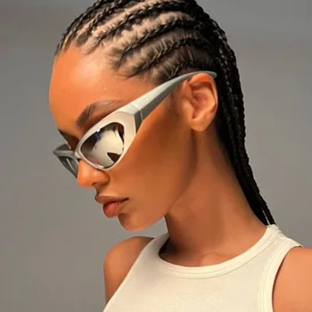 Новые солнцезащитные очки в стиле панк 2023 года, женские Goggle Y2k, солнцезащитные очки люксового бренда 2000-х годов, очки UV400, женские дизайнерские очки