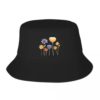 Новые шляпы-ведерки с разноцветными цветами, шляпы для вечеринок, милые женские кепки, мужские шляпы.