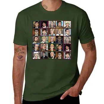 Новый коллаж Лучника - Все персонажи - Футболка из американского ситкома с коротким рукавом, спортивные рубашки, облегающие футболки для мужчин